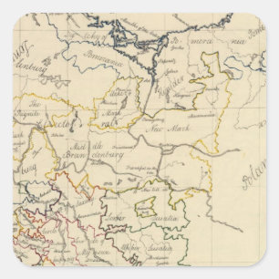 Oberes Sachsen 2 Quadratischer Aufkleber