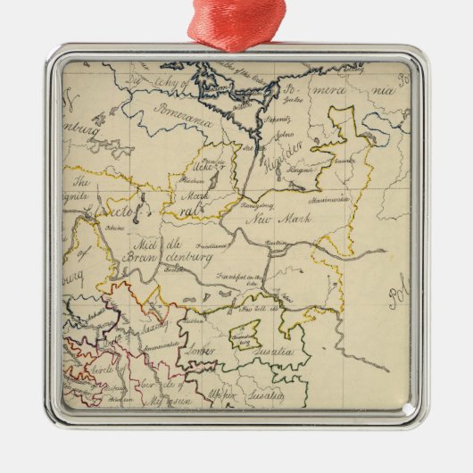 Oberes Sachsen 2 Silbernes Ornament (Vorne)