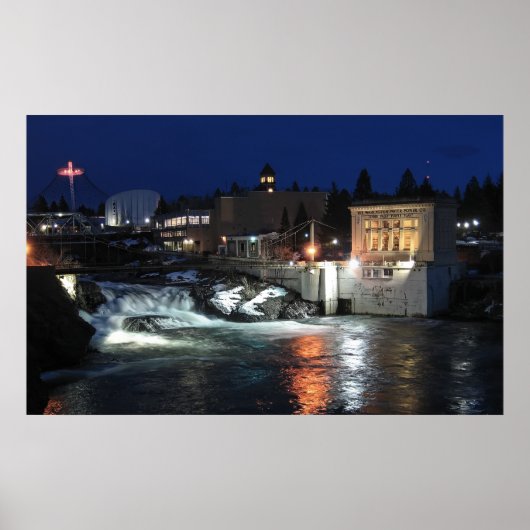 OBERFALLS DES SPOKANE-FLUSSES POSTER (Vorne)