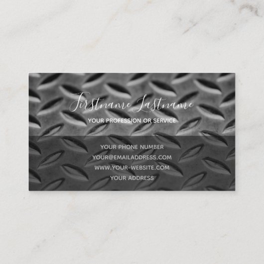 Oberfläche aus abstraktem Diamantblech Visitenkarte (Rückseite)