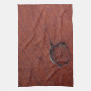 Oberfläche aus dunklem Holz Geschirrtuch