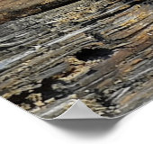 Oberfläche aus grauem Holz Poster (Ecke)