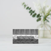 Oberfläche aus rostfreiem, abstraktem Diamantblech Visitenkarte (Stehend Vorderseite)