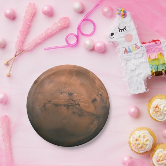Oberfläche der Mars (Der Rote Planet) Pappteller (Party)
