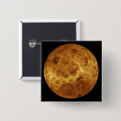 Oberfläche des Planeten Venus Button (Vorne & Hinten)