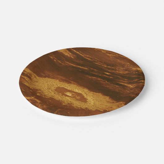 Oberfläche des Planeten Venus Pappteller (Schrägansicht)