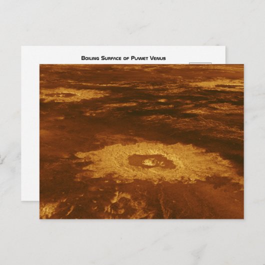 Oberfläche des Planeten Venus Postkarte (Vorne/Hinten)