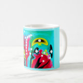 Oberfläche einer Alien Mondkunst Kaffeetasse (VorderseiteRechts)