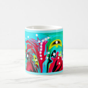 Oberfläche einer Alien Mondkunst Kaffeetasse