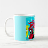Oberfläche einer Alien Mondkunst Kaffeetasse (Links)