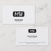 Oberfläche für Monogramm Pinselart Visitenkarte (Vorne/Hinten)