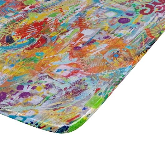 Oberfläche von 6 x 7 Deko Glasfaserkabel Schneidebrett (Ecke)