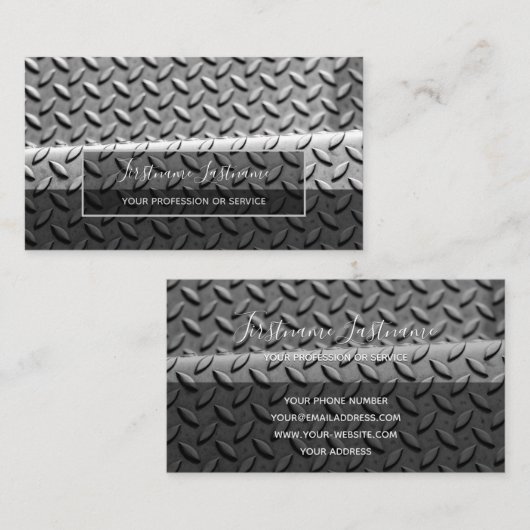 Oberflächenbusin aus abstrakten Diamantplatten Visitenkarte (Vorne/Hinten)