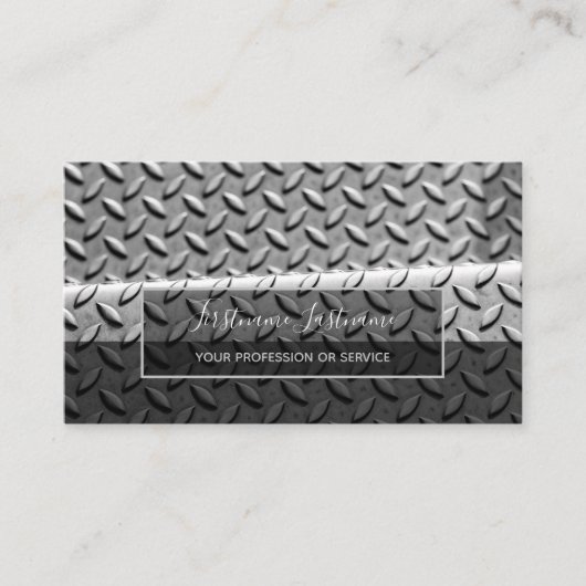 Oberflächenbusin aus abstrakten Diamantplatten Visitenkarte (Vorderseite)