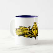 Oberflächenkriegsführungs-Offizier-Button-Tasse - Zweifarbige Tasse (Vorderseite Links)