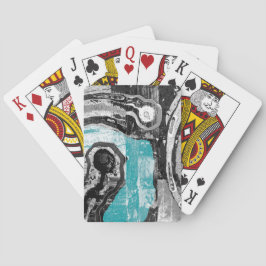 Oberflächenstrom - Abstrakte Fluss- & Strukturkart Spielkarten