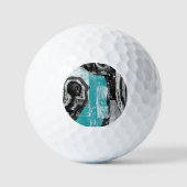 Oberflächenstrom – Abstrakter Fluss & Struktur Cus Golfball (Vorderseite)