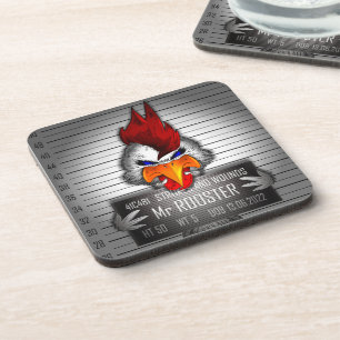 Oberglas Mr. Rooster Getränkeuntersetzer