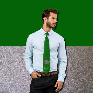 Obergrenze 2025 - mit Monogramm - Smaragd Krawatte