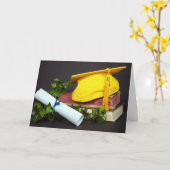 Obergrenze für die Goldene Graduierung von Büchern Karte (Gelbe Blume)