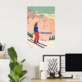Obergurgl Skigebiet Reiseplakat Poster (Heimbüro)