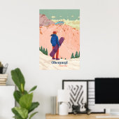 Obergurgl Snowboarden Reiseplakat Poster (Heimbüro)
