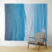 Oberhalb der Baumlinie Blauer Wald und Himmel Wandteppich (Beispiel (Horizontal))