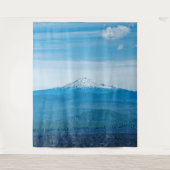 Oberhalb der Baumlinie Blauer Wald und Himmel Wandteppich (Vorderseite)