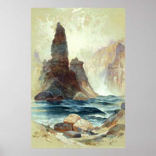 Oberhalb von Tower Falls, Moran, 1872 Poster (Vorne)