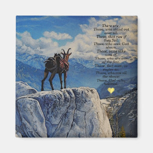 Oberhalsi Pack Goat/Idaho Mountains/Gedicht/c/herz Magnet