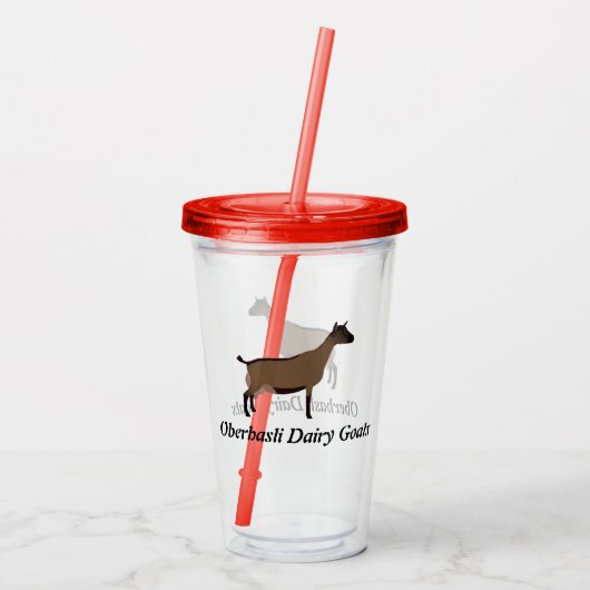 Oberhasli Dairy Goat Acryltrinkbecher (Rückseite)
