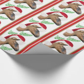 Oberhasli Goat Christmas Wrapping Paper Geschenkpapier (Ecke)