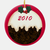 Oberhasli Goat Weihnachtsmannmütze Weihnachtsschmu Keramikornament (Hinten)