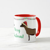 Oberhasli Milchziegen Weihnachten Tasse (VorderseiteRechts)