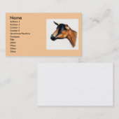 "Oberhasli Ziegen-" Tierkunst-Visitenkarte Visitenkarte (Vorne/Hinten)