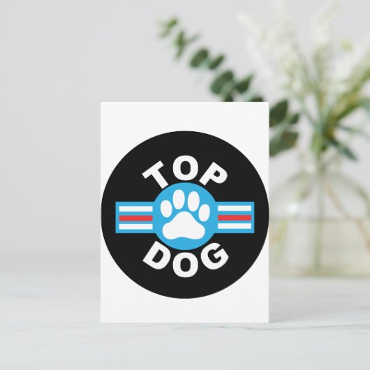 Oberhund Postkarte (Stehend Vorderseite)