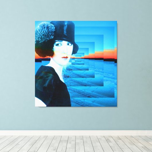 Oberhut mit Schnee Leinwanddruck (Insitu (Holzboden))