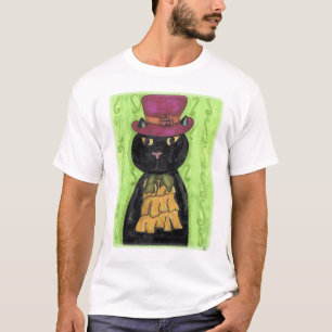 Oberhut Vintage-Katze Süße Cartoon-Kunst T-Shirt