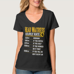 Oberkellnerin Stundensatz Oberkellner Kellnerin T-Shirt