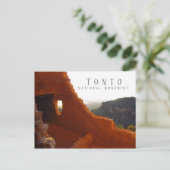 Oberkletterwohnung, Nationaldenkmal Tonto, AZ Postkarte (Stehend Vorderseite)