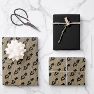 Oberkopfbedeckung Tuxedo Schnurrbart Hochzeit Gesc Geschenkpapier Set