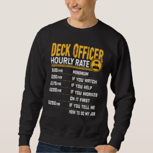 Oberleutnant für den Stundenzettel Sweatshirt