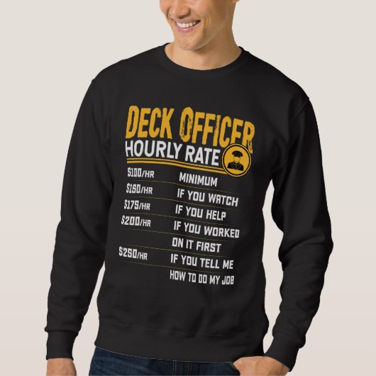 Oberleutnant für den Stundenzettel Sweatshirt (Vorderseite)