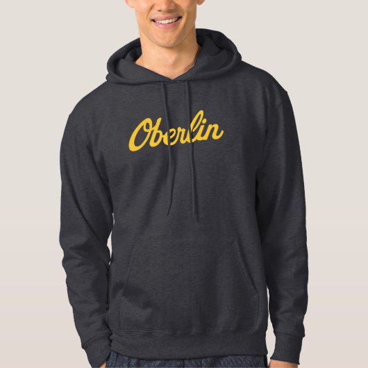 Oberlin Script Dark Gray Hoodie (Vorderseite)