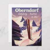 Oberndorf, Salzburg, Österreich, Skiplakat (Vorne/Hinten)
