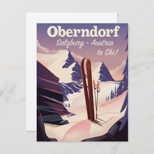 Oberndorf, Salzburg, Österreich, Skiplakat (Vorne/Hinten)