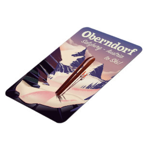 Oberndorf, Salzburg, Österreich, Skiplakat Magnet