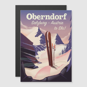Oberndorf, Salzburg, Österreich, Skiplakat Magnetkarte