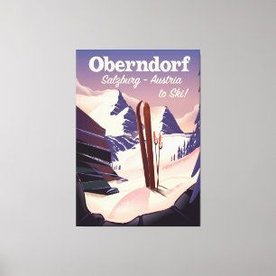 Oberndorf,Salzburg,Österreich, Skiposter Leinwanddruck