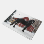 "Oberon im Winter" Tür-Matte Fußmatte (Schrägansicht)